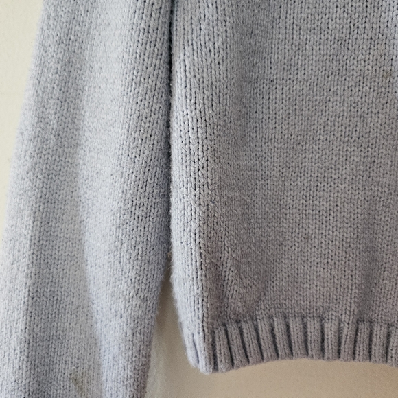 Garage Pale Blue Knitted Longsleeve Top size medium - Picture 3 of 4